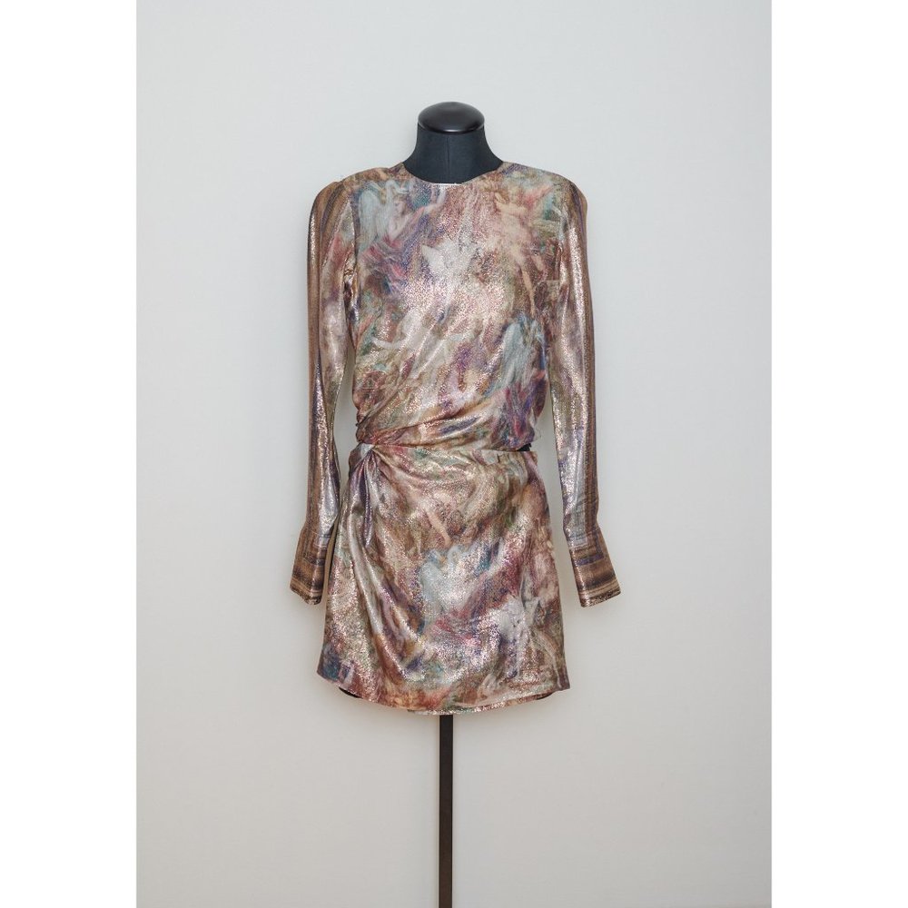 H&M Conscious Collection 2016 Size 2 Gold Silk Dress